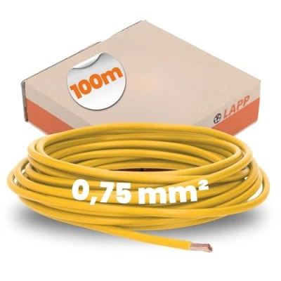 Afbeelding van Lapp kabel H05V K 0,75 mm2 geel 100M 4510112