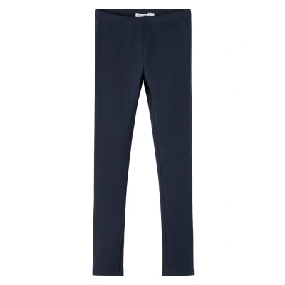 Afbeelding van NAME IT Basic meisjeslegging met borsteleffect, Dark Sapphire, 152