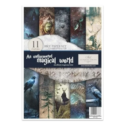 Afbeelding van ITD Collection Rijstpapier creatieve set A4 om te Snijden Papier vel 29,7 x 21 cm servettechniek meerdere kleuren (RP002 HS code 48021000)
