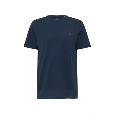 Afbeelding van s.Oliver Tshirt basic, Heren, Maat: Small, Tiefblau