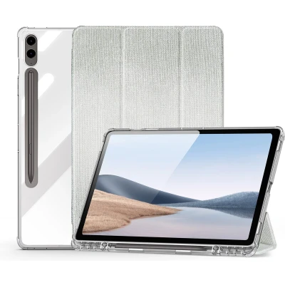 Afbeelding van Dux Ducis Tablet hoes geschikt voor Samsung Galaxy Tab S9/S9 FE Plus Toby Series Auto Wake/Sleep functie Met Pencil houder Groen
