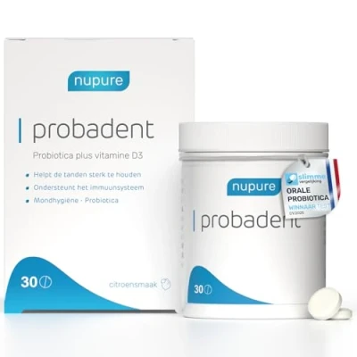 Afbeelding van 30 Lutschtabletten met bacterieculturen voor de mondflora, citroensmaak, frisse adem tegen mondgeur. Mondhygiëne zonder mondspoeling en tongreiniger, TÜV NOTE: ZEER GOED