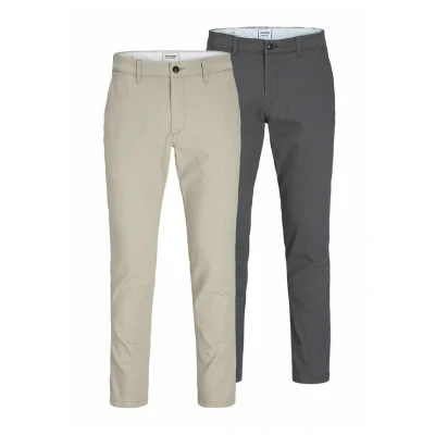 Afbeelding van Jack &amp; Jones Jjimarco Jjdave 2 PACK Chino, Heren, Maat: 28x30, Crockery