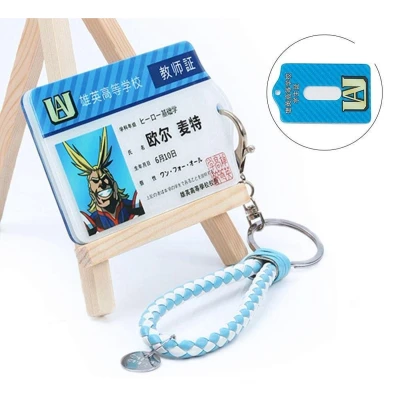 Afbeelding van My Hero Academia Anime ID Card All Might School Kaart Sleutelhanger