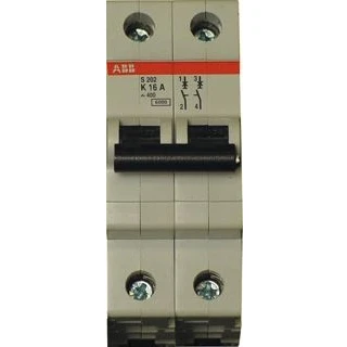 Afbeelding van Abb s202 installatieautomaat 2p k karakteristiek 1 6a iec en 60898 6 ka iec60947 2 10 modulen breedte 35mm 2cds252001r0257