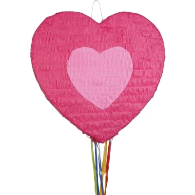 Afbeelding van Amscan 9903137 pull pinata hart, roze
