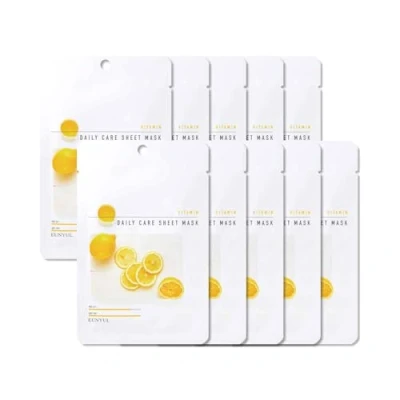 Afbeelding van [Pack van 10] EUNYUL Daily Care Gezichtsmaskers Pack Vitanmine 22 ml x 10 Stuks Veganistische Koreaanse Huidverzorging Hypoallergeen Tencelblad &amp; Natuurlijke Ingrediënten