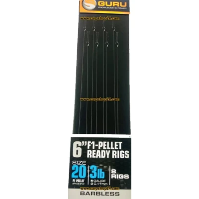 Afbeelding van Guru 6&quot; F1 Pellet Ready Rig (8 rigs) Maat : 0.11mm haak 20