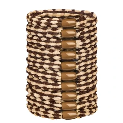 Afbeelding van JessLab Haar Elastieken voor Vrouwen, Geen Beschadiging Gevlochten Haarbanden, Rekbaar en Duurzaam, Zachte Paardenstaart Houders, Stijlvolle Multi Kleur Haarbanden (10 Stuks), Donkerkoffie