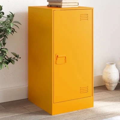 Afbeelding van Dressoir 34,5x39x73 cm staal mosterdgeel