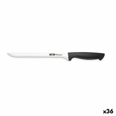 Afbeelding van Ham mes Quttin Black Zwart Zilverkleurig 22 cm (36 Stuks)