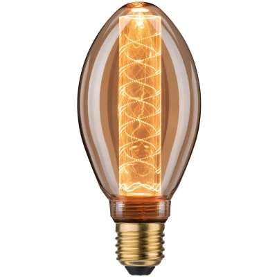 Afbeelding van Paulmann 28827 LED lamp InnerGlow binnenkolf met spiraalpatroon 120lm 3,6 watt dimbaar verlichting goud glas 1800 K E27 verlichtingsmiddel
