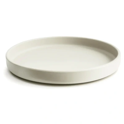 Afbeelding van Mushie Bord Rond Silicone Met Zuignap Ivory