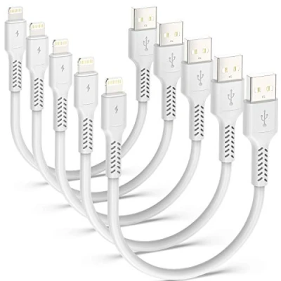Afbeelding van ADILIFT iPhone oplaadkabel kort 20 cm [MFi gecertificeerd] 5 stuks Lightning naar USB kabel 0,2 m snel opladen voor 11, 11 Pro, X, XS, XR, 8, 8 Plus, 7, 7 6s, 6s 6, 6 wit