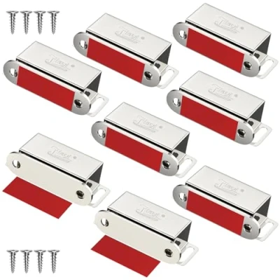 Afbeelding van Kast Deur Magneten Jiayi 8 Stuks Magnetische Vang Pull Rvs Kleine Vangsten en Klinken voor Keuken Kledingkast Deursluiters Magneet Sluiting