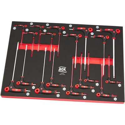 Afbeelding van AOK Professionele 18 Delige T Grepen Foam Inlay
