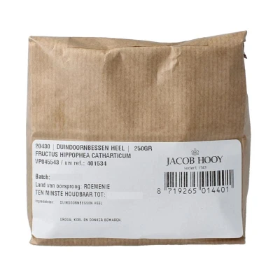 Afbeelding van Jacob Hooy Duindoornbessen heel 250g