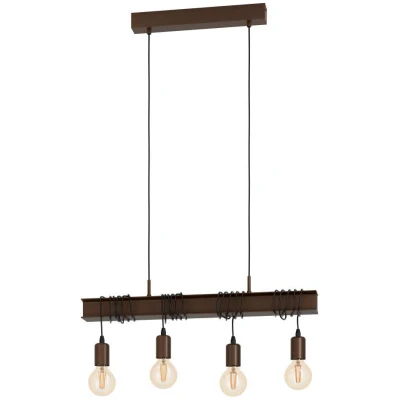 Afbeelding van EGLOÂ TownshendÂ 4Â HanglampÂ Â E27Â 70Â cmÂ Bruin