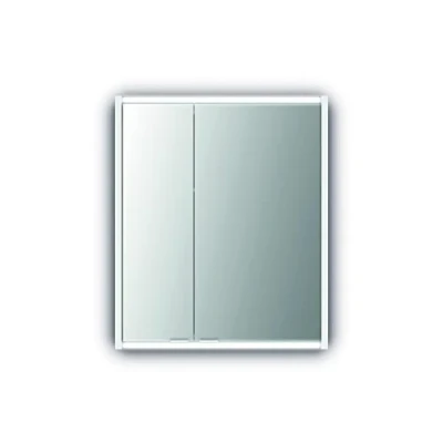Afbeelding van Jokey spiegelkast Batu met LED verlichting 60 cm breed, badkamer van MDF, incl. stopcontact wit