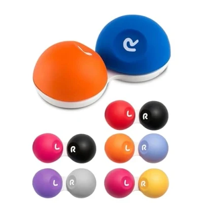 Afbeelding van Contactlens Opbergdoos voor op reis Platte hoesjes Softgrip Bulk Koop Doos Schroefdop Gemarkeerd R en L 6 stuks per bestelling door Sports World Vision