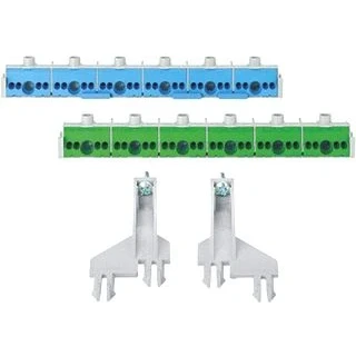 Afbeelding van Hensel pe en nul insteekklem 2x6x25 2x24x4 mm2 groen blauw fc pn 60