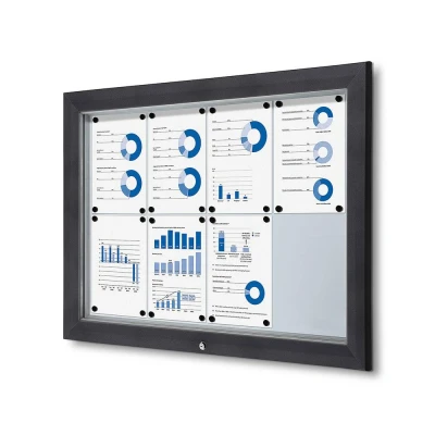 Afbeelding van Vergrendelbaar Notitiebord Outdoor SCT 8x A4 Antraciet Syna SCT8XA4PHC7016JS Horeca &amp; Professioneel
