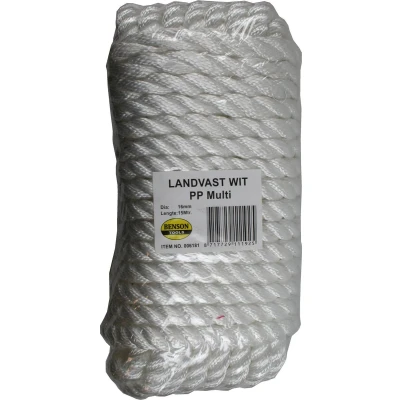 Afbeelding van Benson Landvast Touw Ø 16 mm x 15 meter Wit