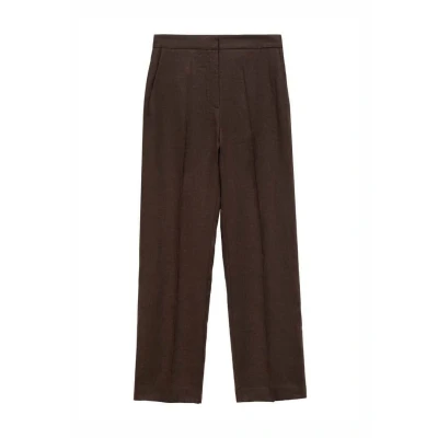 Afbeelding van Mango Tempoli Broek, Dames, Maat: 38, Brown