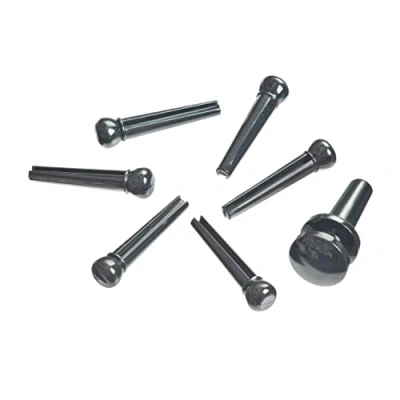 Afbeelding van D&quot;;Addario PWPS9 Plastic Bridge Pins Ebony brugpinnen (set van 6)