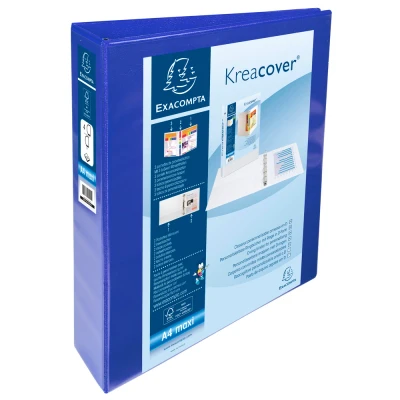 Afbeelding van Exacompta Kreacover person. ringmap blauw 4 ringen