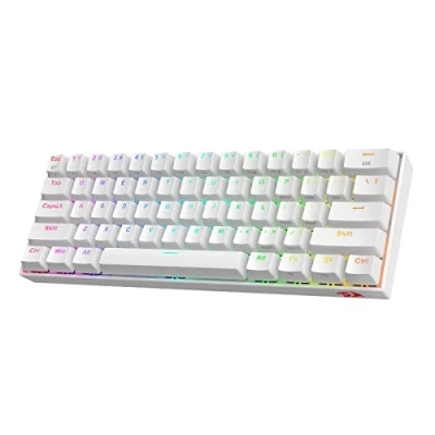 Afbeelding van Redragon K530 Draconic 60% compact mechanisch draadloos RGB toetsenbord met 61 toetsen TKL Design 5.0 Bluetooth gaming bruine schakelaars en 16,8 miljoen voor pc, laptop, mobiele telefoon