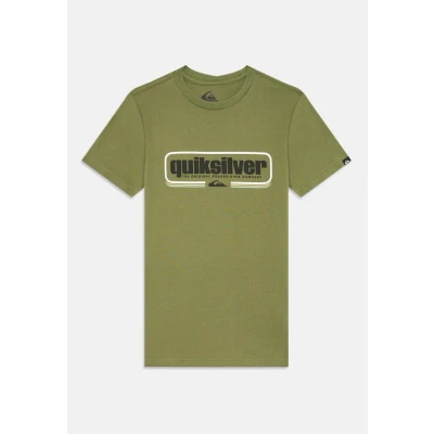 Afbeelding van Quiksilver BOX Shaped Youth Unisex Tshirt print, Maat: 176, Loden green