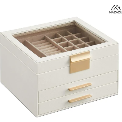 Afbeelding van MIRA Home Sieradendoos Organizer Juwelendoos Sieraden 23.1x20.3x13.5