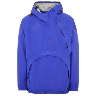 Afbeelding van Hooded Jacket with Elasticated Cuffs and Zip Pocket Blue