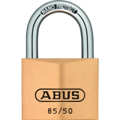 Afbeelding van Abus 09441 messing hangslot met roestvrijstalen beugel deeldoorgang 2726