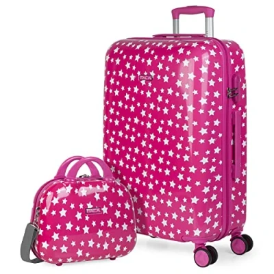 Afbeelding van ITACA Koffer Set Reiskoffer set. Kofferset voor Elke Reis Handbagage &amp; Trolley Koffers met Wielen Ultiem Reisgemak 702460B, Fuchsia