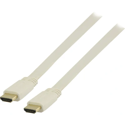 Afbeelding van Platte HDMI kabel versie 1.4 (4K 30Hz) / wit 2 meter