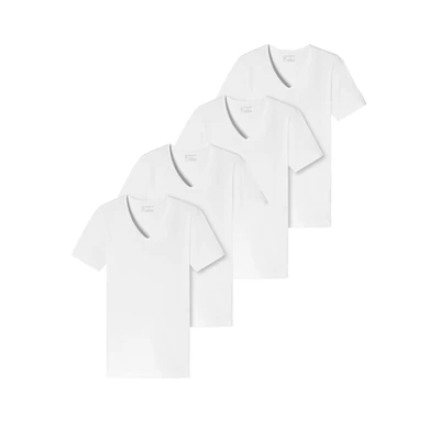 Afbeelding van Schiesser 4PACK Hemd, Heren, Maat: Small, Weiss