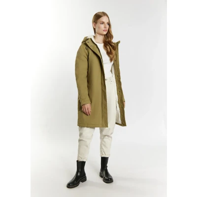 Afbeelding van Winterparka + boodschappentas set DREIMASTER M / Licht Olijf 100% Katoen