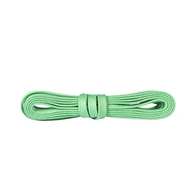 Afbeelding van Deftige Gewaxte Platte Schoenveters, 100% Fijn Katoen, Kleurrijke Mode, 5 mm 0.19 inch Breedte, Vele Kleuren en Lengtes, Gemaakt in Europa door Kaps (120 cm 47 6 8 paar ogen / 34 Olijf)