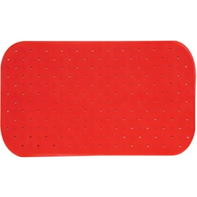 Afbeelding van MSV Douche/bad anti slip mat badkamer rubber rood 36 x 65 cm Badmatjes
