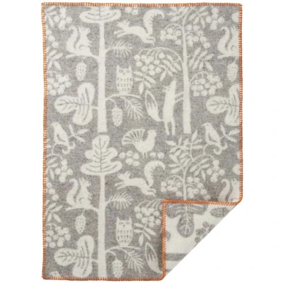 Afbeelding van Wollen Wiegdeken Grijs 65 x 95 cm Klippan Babydeken