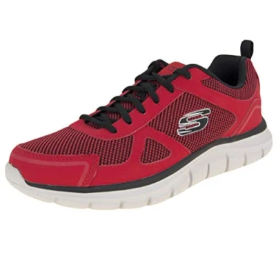 Afbeelding van Skechers Track Bucolo 52630 RDBK, Mannen, Rood, Sportschoenen maat: 41 EU
