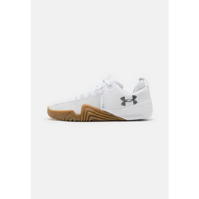 Afbeelding van Under Armour Tribase Reign 6 Trainingsschoen, Heren, Maat: 44, White/distant gray/black Textiel/ synthetisch