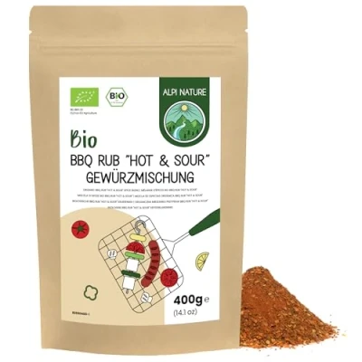 Afbeelding van Biologische BBQ kruidenmix Hot &amp; Sour 400g van Alpi Nature, kruiden, Babrecue kruidenmix, rub, marinade, steak kip vlees kruiden