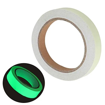 Afbeelding van FULARR fluorescerende tape, 10 m x 1,5 cm, Luminous lichtgevende zelfklevend waarschuwingstape groen licht