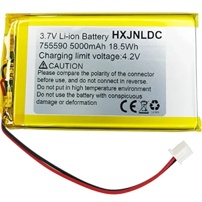 Afbeelding van DC 3.7V 5000mAh 755590 li Ion Lithium Polymer Batterij Vervanging voor DIY 3.7 5V Elektronisch Product, Mobiele Energieopslag Voeding