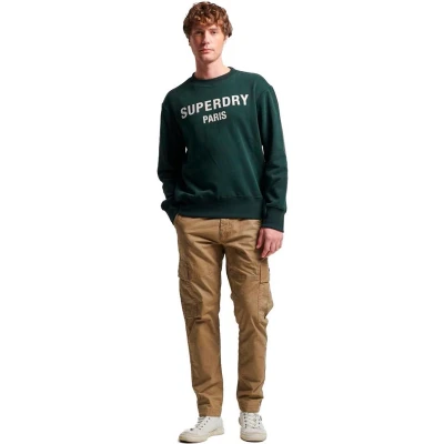 Afbeelding van Superdry Luxury Sport Loose FIT CREW Sweater, Heren, Maat: XL, Academy dark green