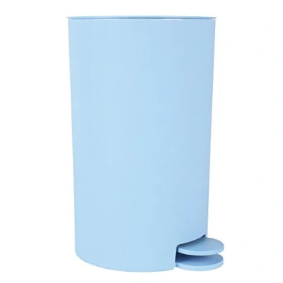Afbeelding van MSV kleine pedaalemmer kunststof lichtblauw 3L 15 x 27 cm Badkamer/toilet Pedaalemmers