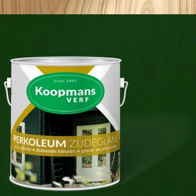 Afbeelding van Koopmans Perkoleum Zijdeglans Dekkend Ready Mixed 2,5 ltr 206 donkergroen Buitengevel &amp; Tuin